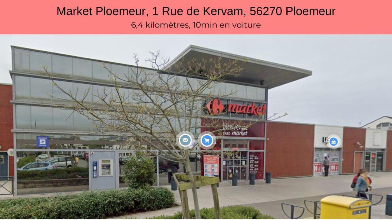 Le Phare Ouest - 80 M De La Mer - Vue Ocean Sur Le Balcon - Entierement Renove - Internet Haut Debit - Nouveau Ploemeur Kültér fotó