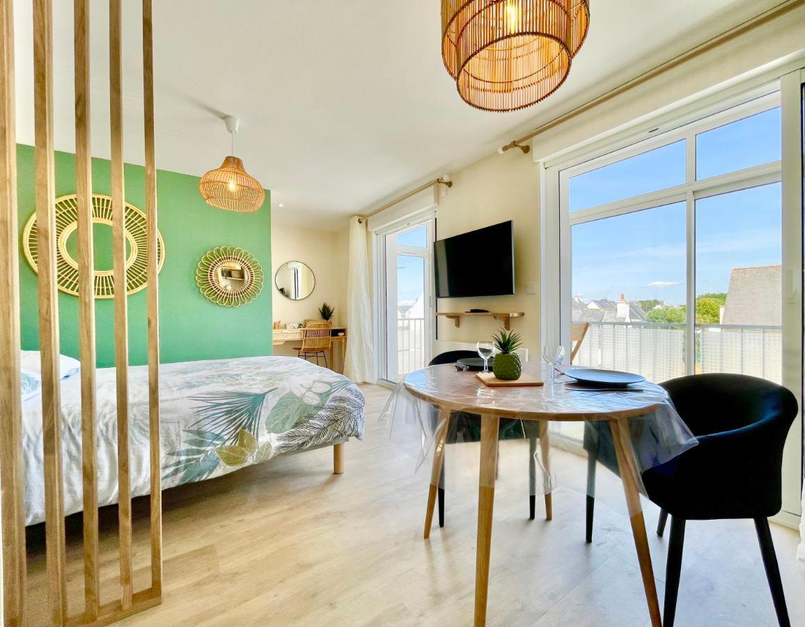 Le Phare Ouest - 80 M De La Mer - Vue Ocean Sur Le Balcon - Entierement Renove - Internet Haut Debit - Nouveau Ploemeur Kültér fotó